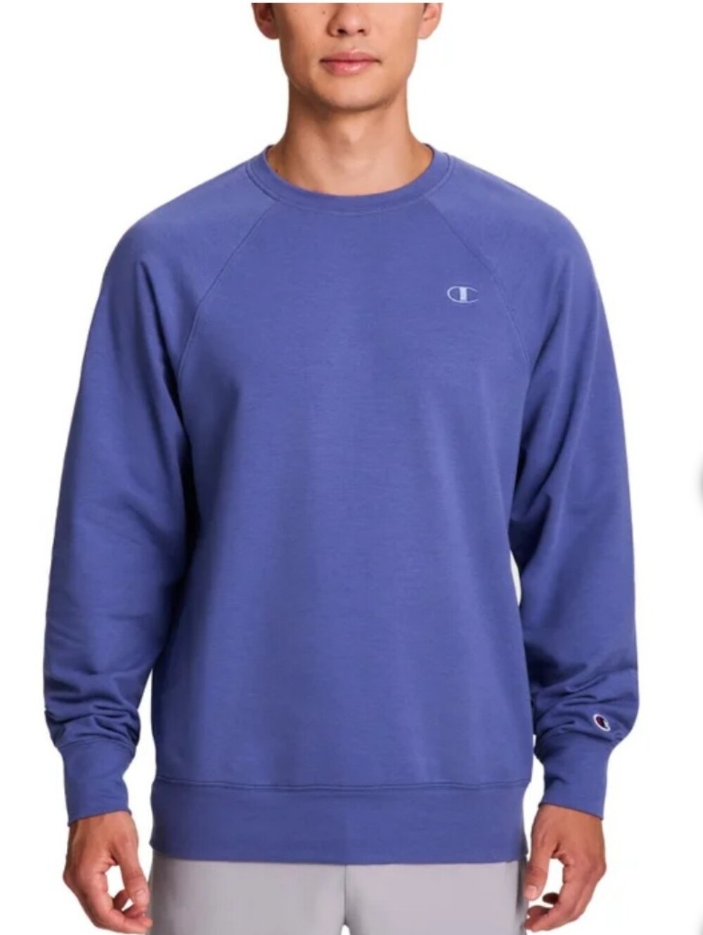 Men's Long Sleeve Crewneck Sweatshirt - Champion - Blue - L